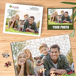 Customized Photo Puzzle Family Picture, Jigsaw Puzzles White Card Paper To Create Personalized Gift 500Pcs/100Pcs