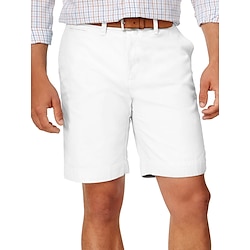 Men’s Shorts Linen Shorts Summer Shorts Plain Comfort Breathable Linen / Cotton Blend Outdoor Daily Going out Fashion Casual Black White
