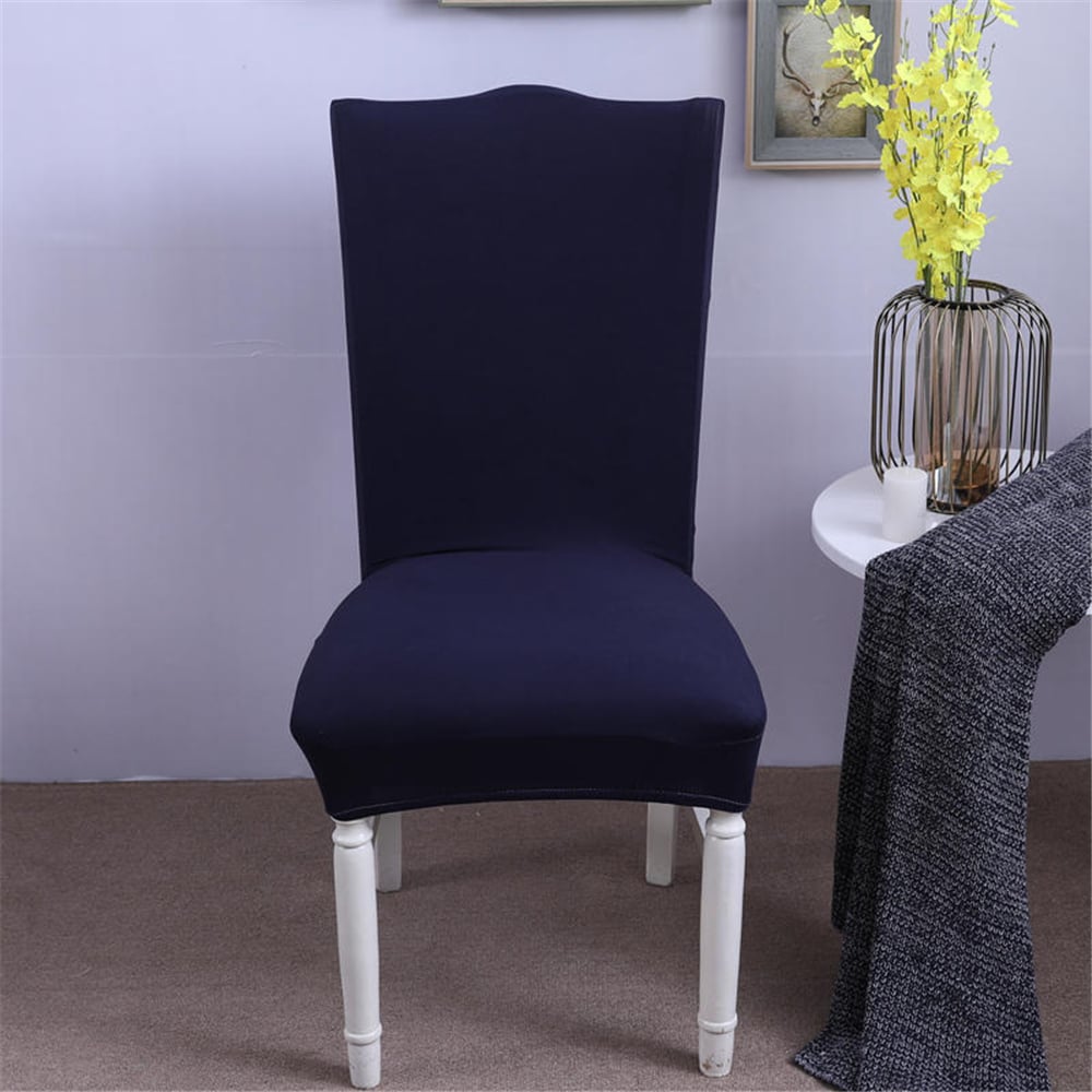 Solid Soft High Stretch Chair Cover Stretch Removable Washable Dining Room Chair Protector Slipcovers Home Decor Dining Room Seat Cover SaraMart UK Shopping