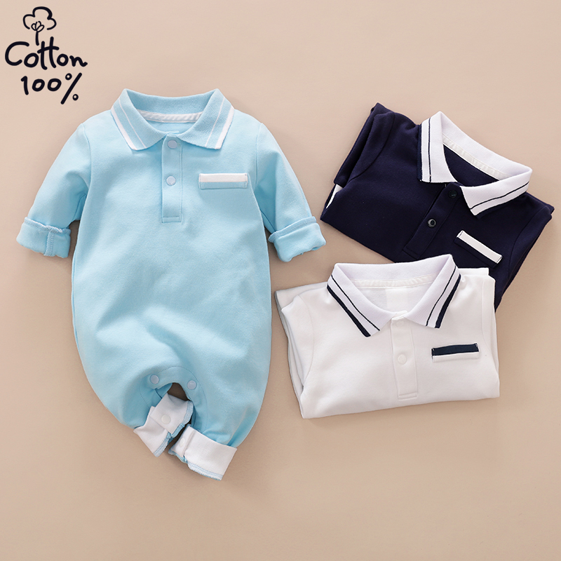 Hundred Days Banquet Baby One-piece Autumn Cotton 0-March 9 Newborn Full  Dress Male Baby One-year-old Dress Spring and Autumn SaraMart UK Shopping
