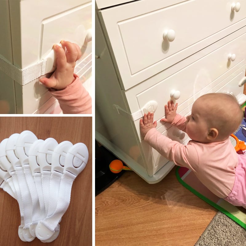 10 pieces / safety lock baby child safety care plastic lock with baby baby protection drawer door cabinet cupboard toilet SaraMart UK Shopping