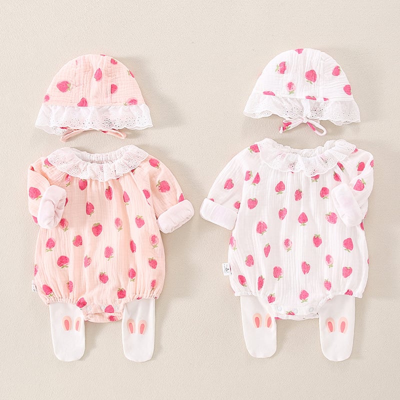 Net red newborn baby clothes autumn clothes female baby princess wind cute full moon going out during the day three-piece suit baby SaraMart UK Shopping