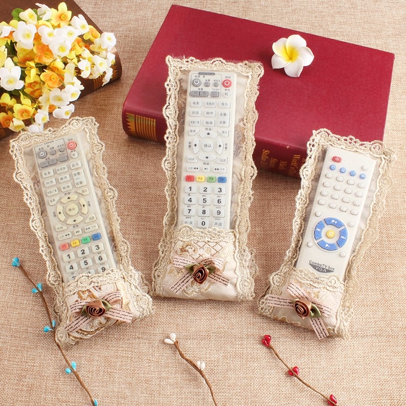 qualityHigh European style Air conditioner television lace Fabric sofa lace dustproof TV Box Remote control Smart cover SaraMart UK Shopping