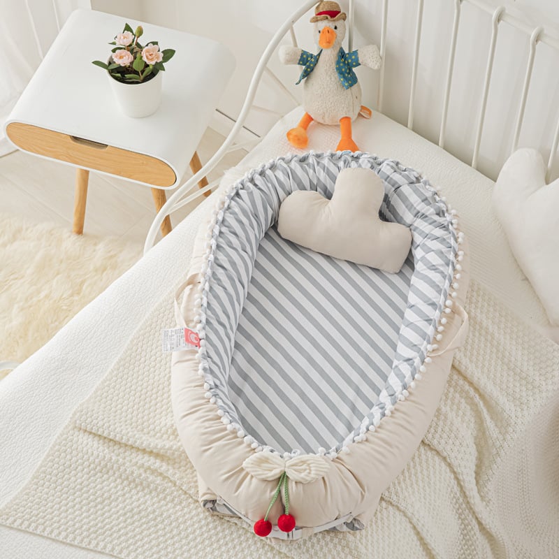 The crib can be folded and anti-shock crib can be removed and washed to isolate the baby bed SaraMart UK Shopping